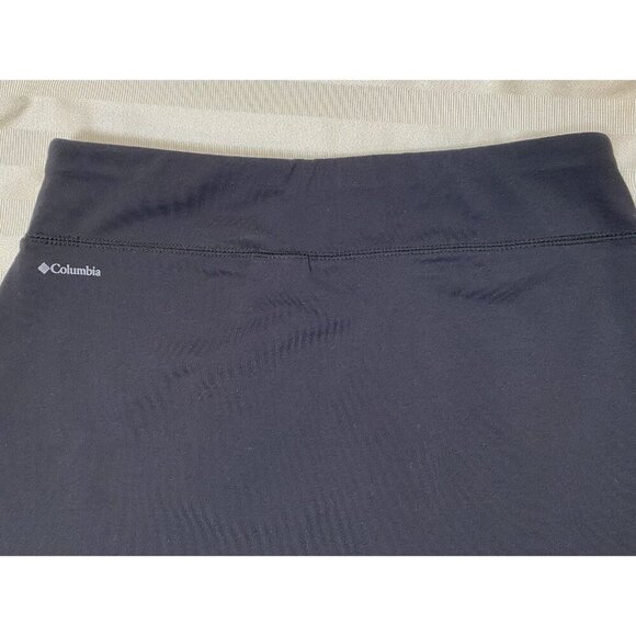 Columbia Skirt Sz Medium Black 2 Front Pockets Pull-On Elastic Waist Nylon Knit - Picture 7 of 7